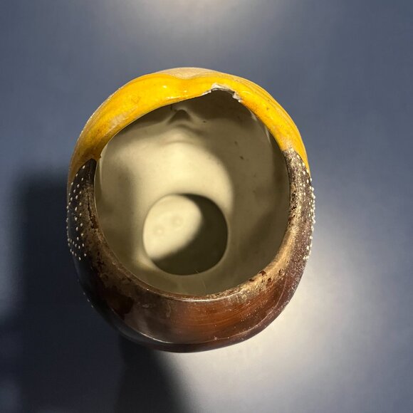 Vintage Ceramic Scandinavian Lady Head Vase Style Folk Art Flower - Picture 5 of 8